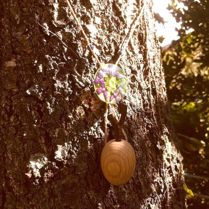 【一点物】✦⋆.八ヶ岳の森の贈り物 ✦⋆.·幸福の王子つばめとのサファイヤと桂の木のアロマボトルネックレス ⋆.·✦