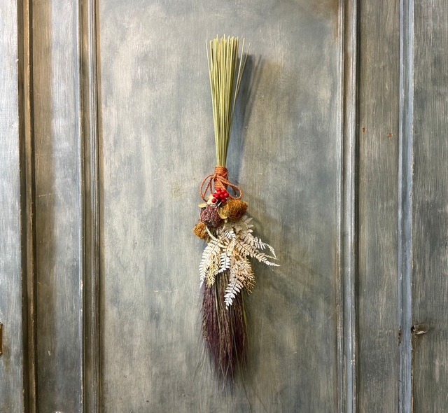 お正月飾りしめ縄ドライフラワーb