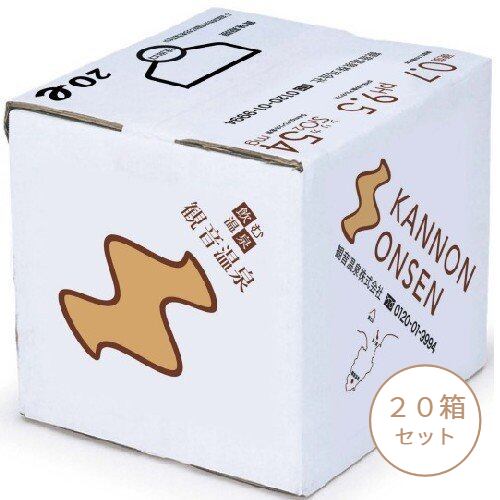 【観音温泉】 飲む温泉 20L バッグインボックス×20箱