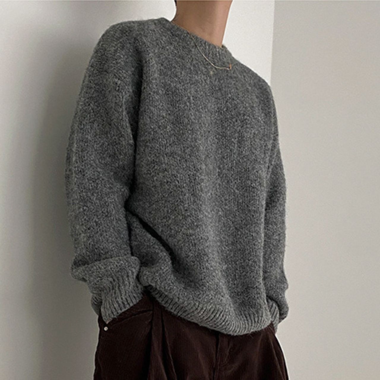 マーブルグレーニット　MT0080328