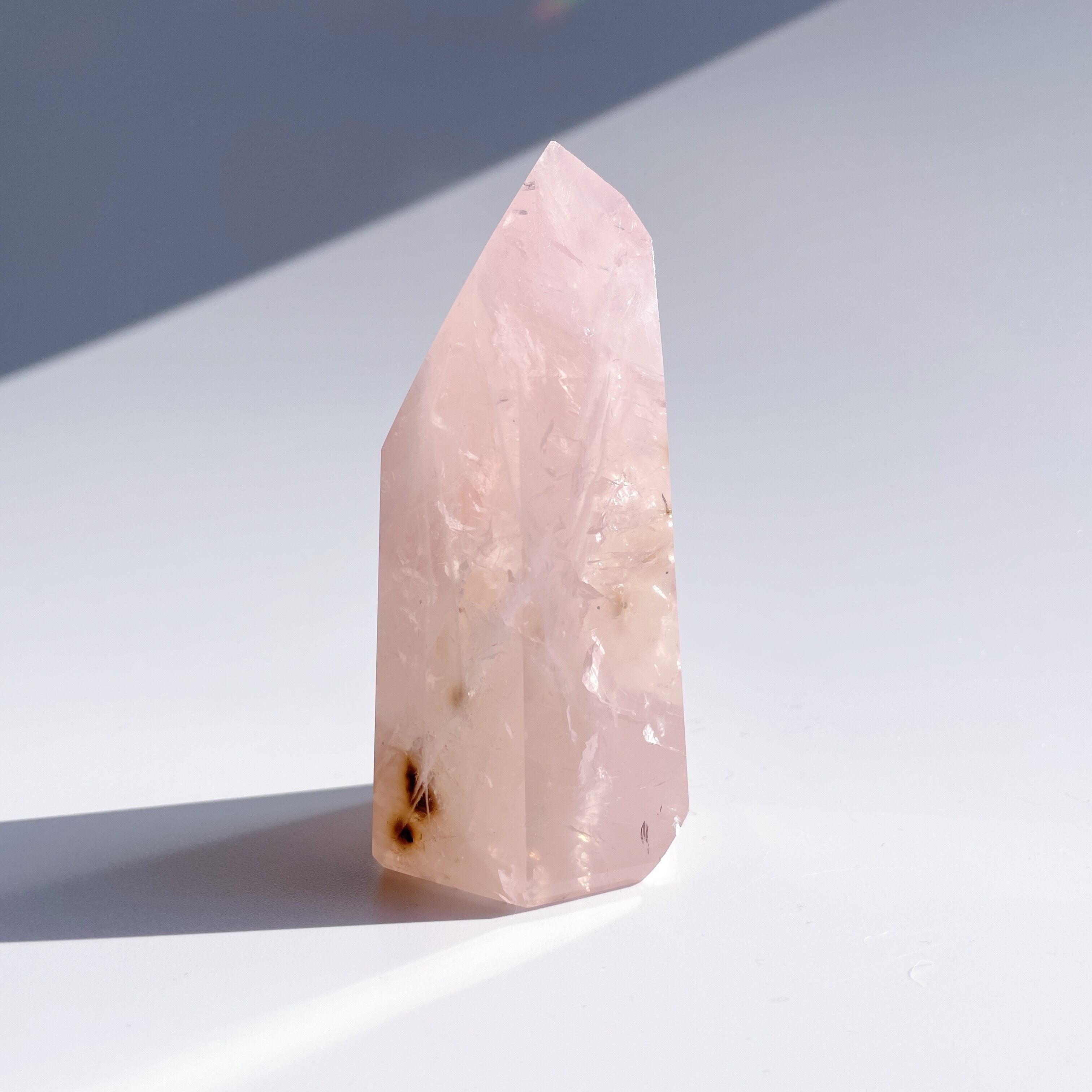 ローズクォーツタワー 02◇Rose Quartz Tower◇天然石・鉱物