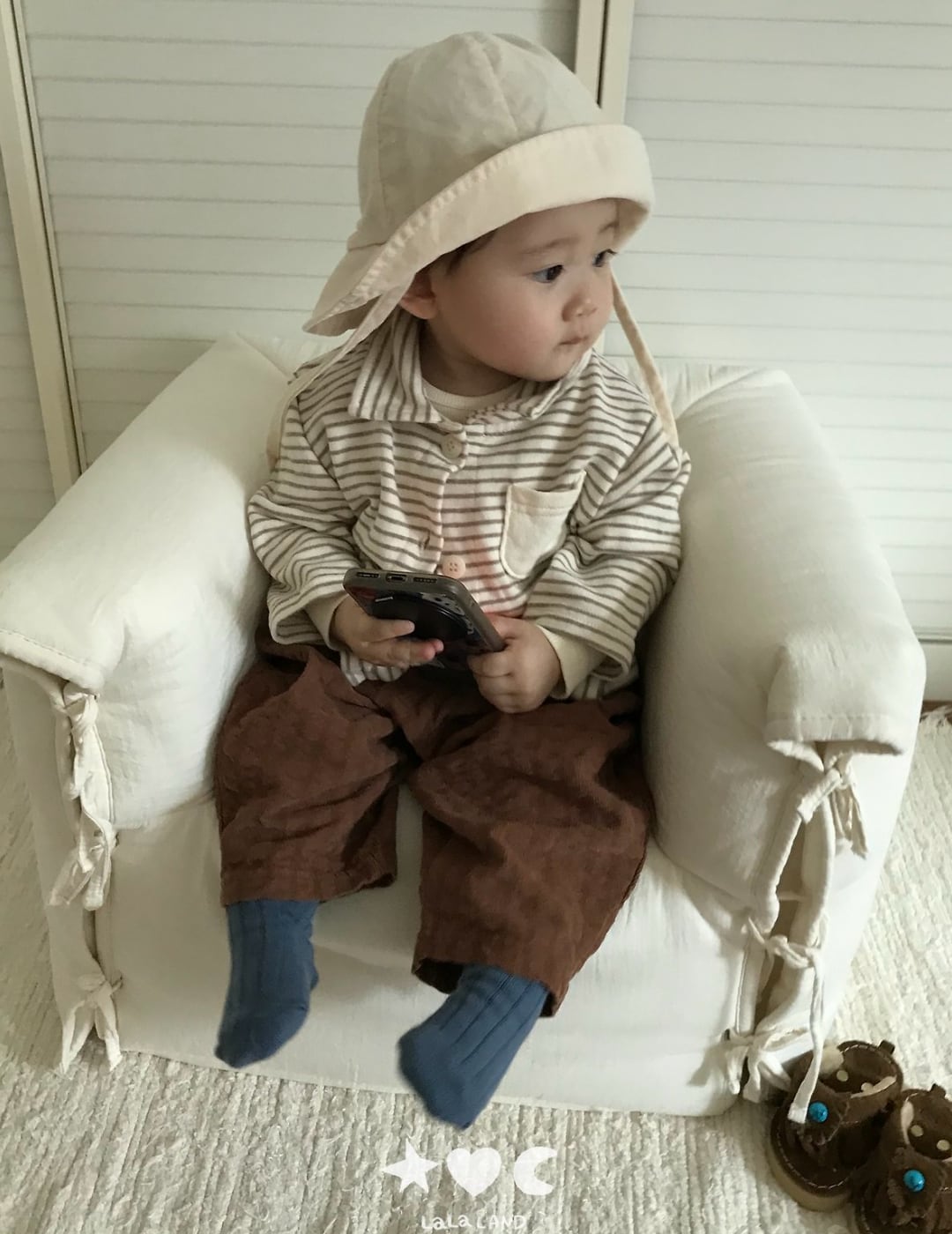 送料無料【予約】/ babyエンボゴールデンパンツ /lalaland