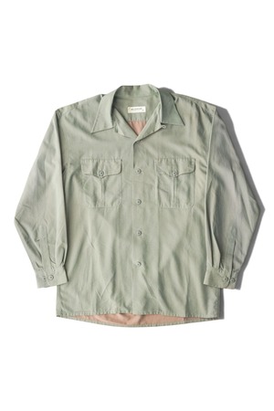 90's "EQUIPMENT" Tamamushi Fabric 2-Pockets Open-Collar Shirt Made in FRANCE (Design by Christian Restoin)