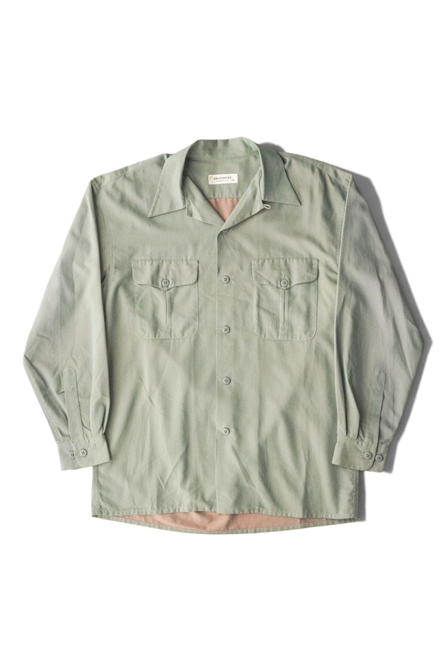 90's "EQUIPMENT" Tamamushi Fabric 2-Pockets Open-Collar Shirt Made in FRANCE (Design by Christian Restoin)