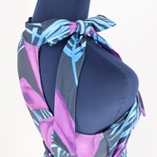 【フラダンス衣装】ブラック Ocean Blue Bird オーシャンブルーバード ワンピース ドレス 紫 青 タヒチアン Maunaloa かわいい