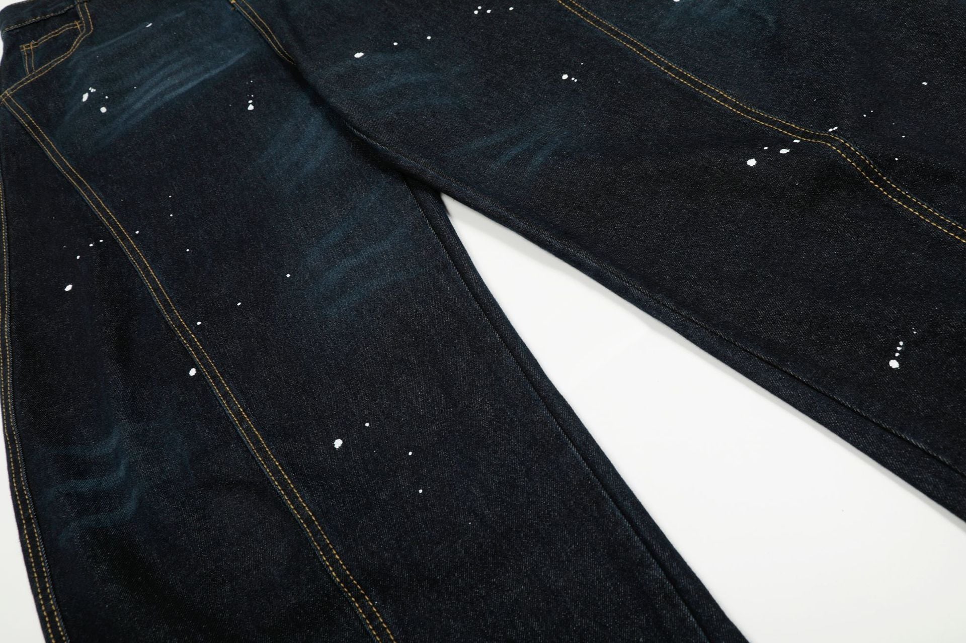 ペイントワイドデニム el1449 | elev fashion store