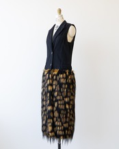 〈DRIES VAN NOTEN〉Sleeveless Fur Coat