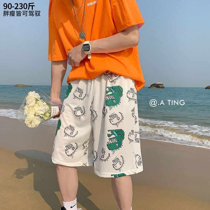 プリントカジュアルショーツ サマールーズパンツ 大きめサイズ 夏物 ビーチ ブルマー ヒップホッププラスサイズ56379869660