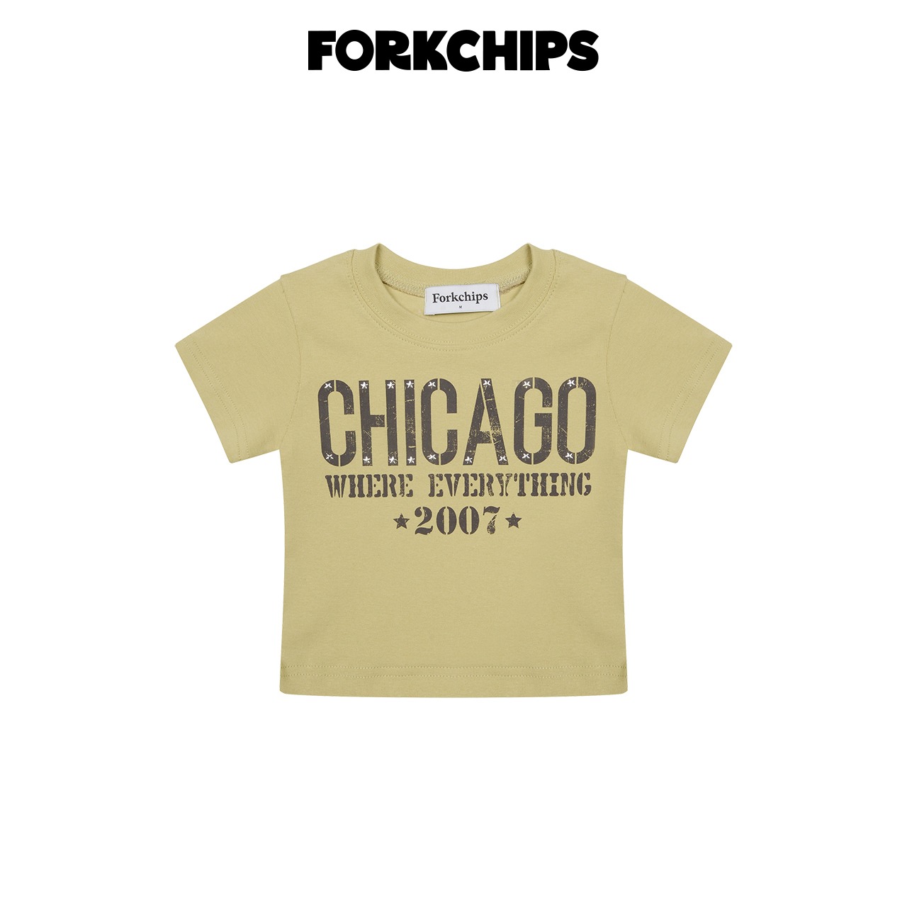 [FORKCHIPS] Chicago T-shirt (JS/JM/JL/JXL) / [포크칩스] 시카고티셔츠 (JS/JM/JL/JXL)