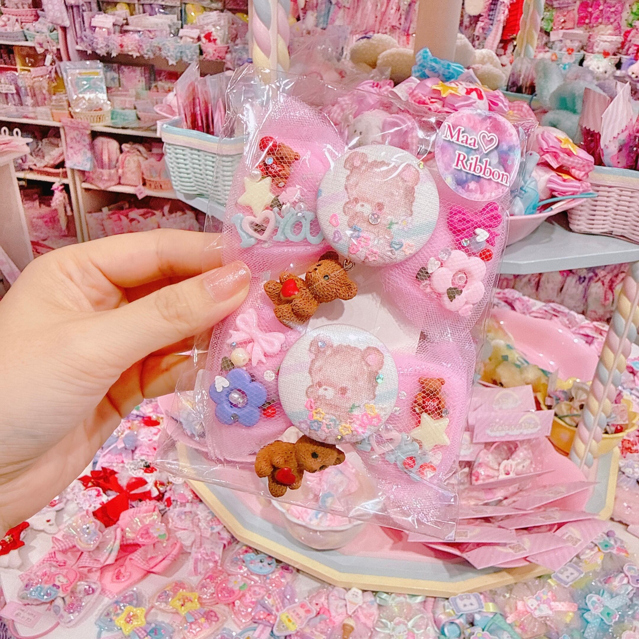 【R14】58-8くるみツインヘアクリップ