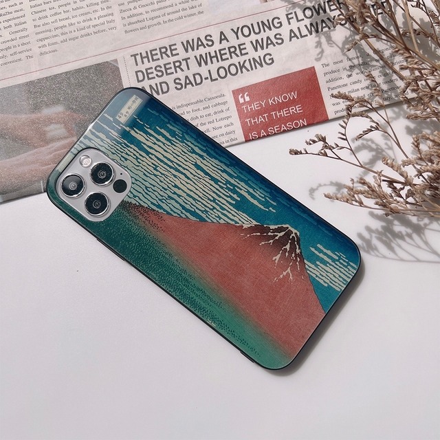 Fuji mountain design glass iphone case