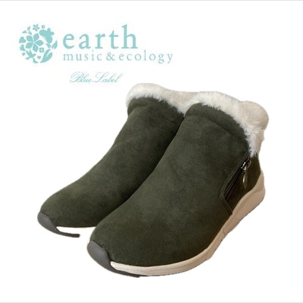 earth music&ecology bleulebel レディース ブーツ カーキ S M L LL