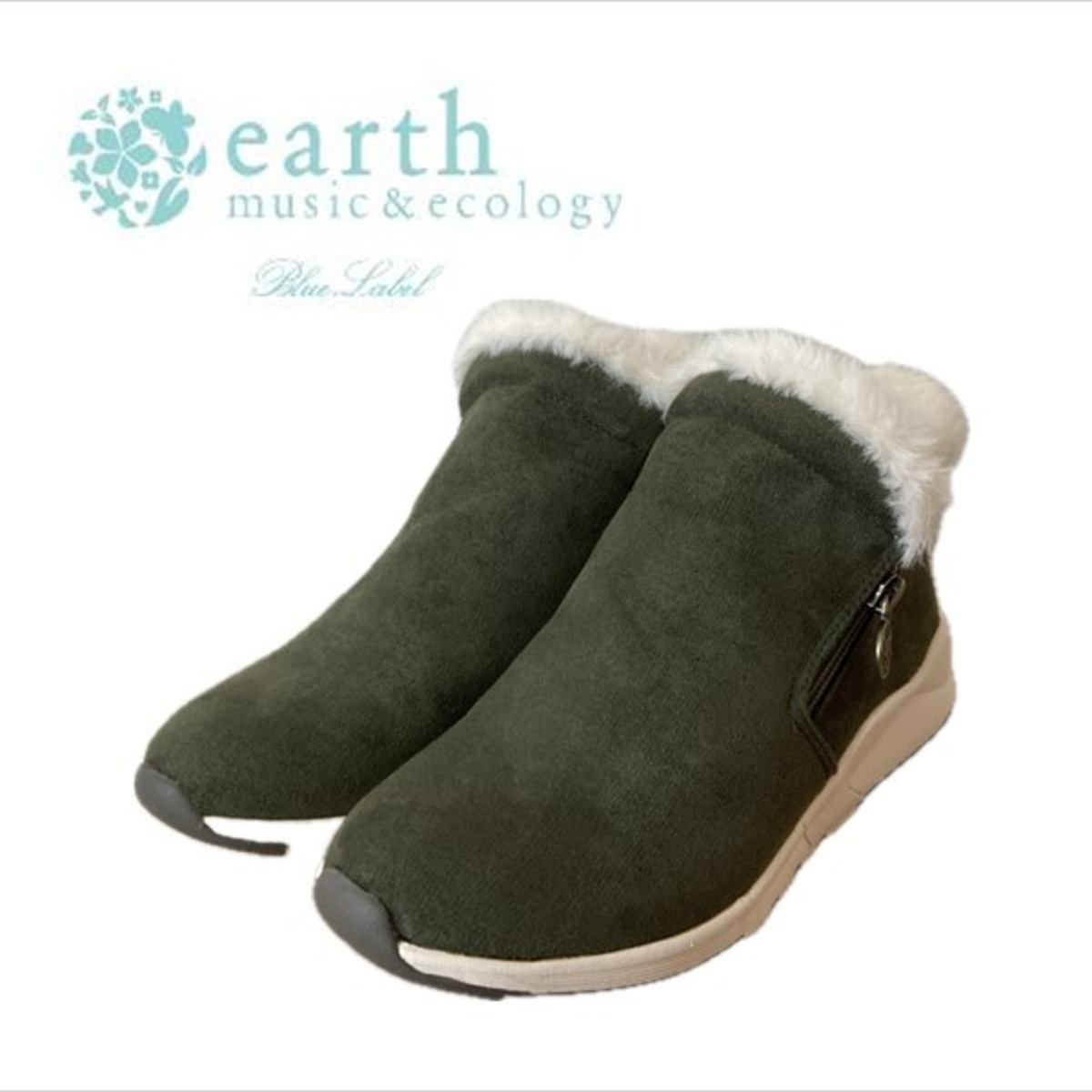 earth music&ecology bleulebel レディース ブーツ カーキ S M L LL 