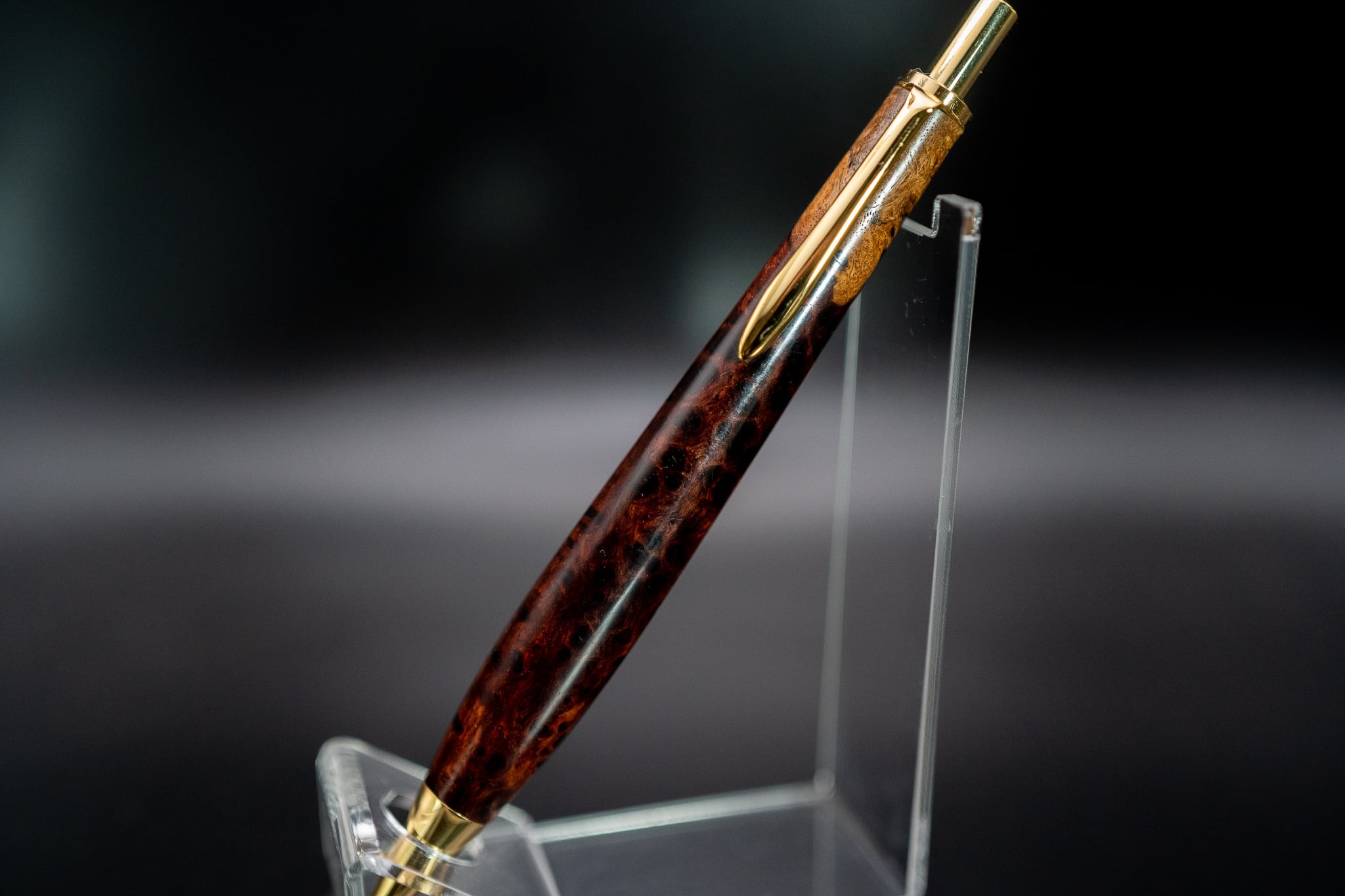 朱色の銘木】 本花梨紅白 極上 gold MP | 木軸ペン工房 金杢犀 朱色の銘木】 本花梨紅白 極上 gold MP | 木軸ペン工房 金杢犀
