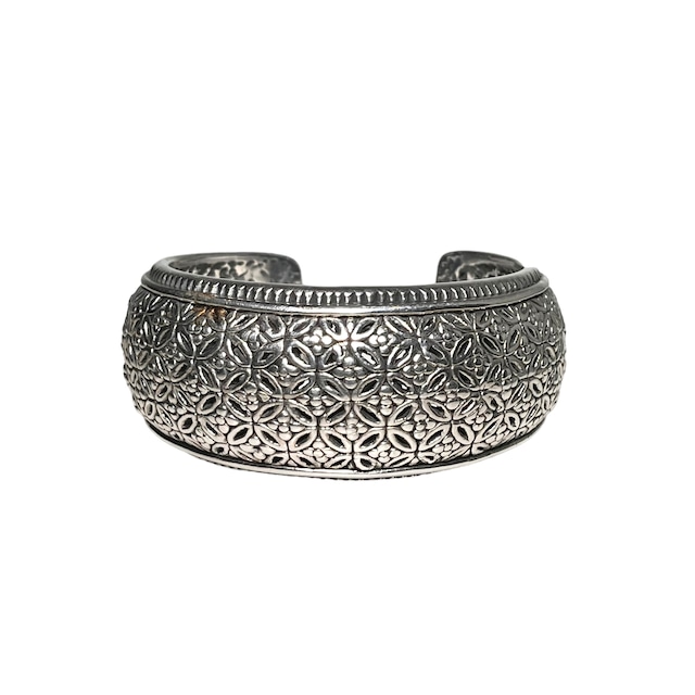 vintage silver wide cuff bangle