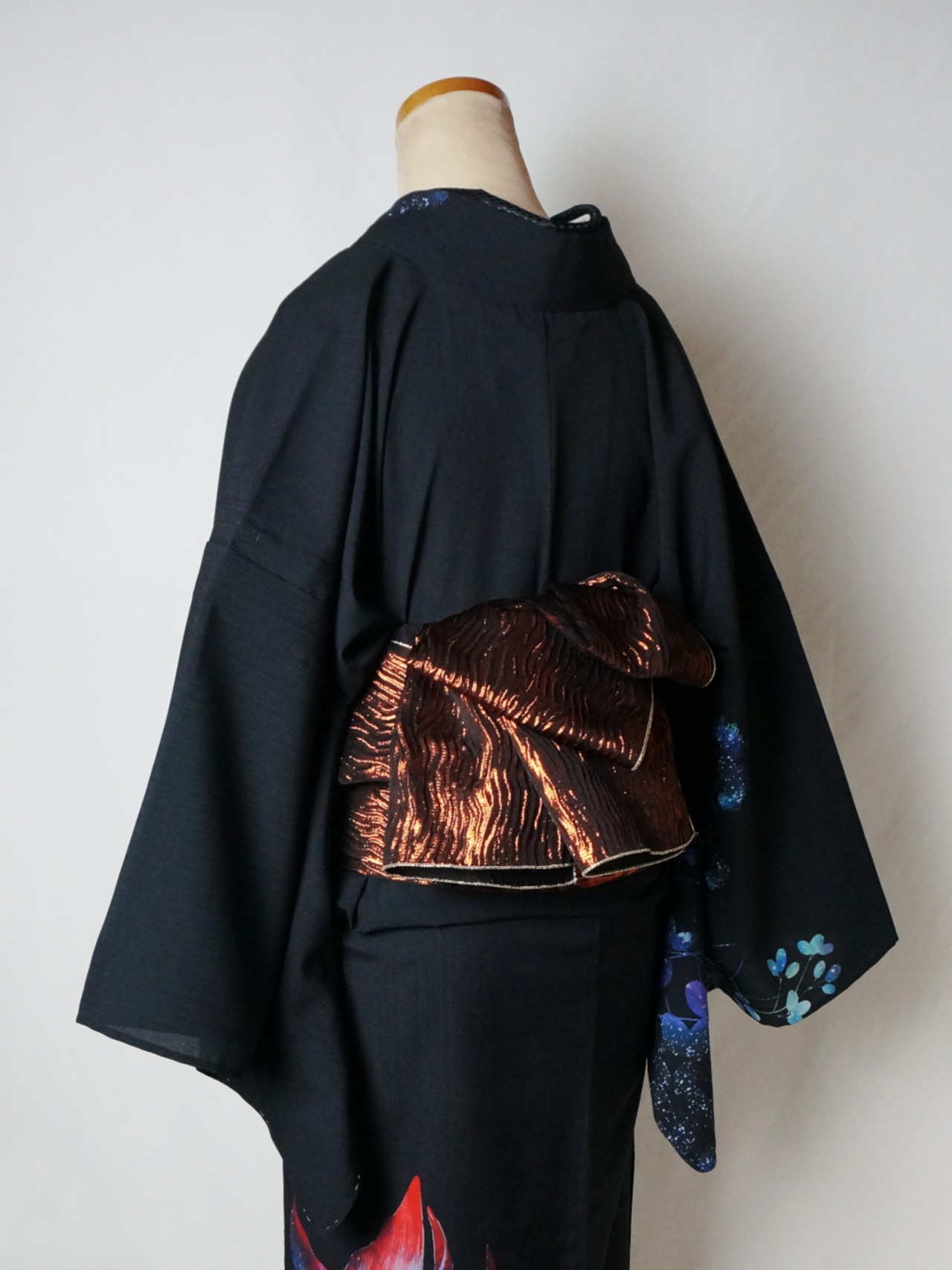 【受注商品】RumiRockセオαゆかた「金魚に萩」　[A1654]