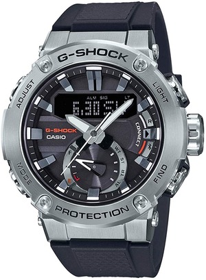 CASIO カシオ G-SHOCK Gショック G-STEEL Gスチール カーボンコアガード構造 モバイルリンク タフソーラー GST-B200-1A ブラック 腕時計 メンズ