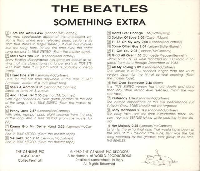 THE BEATLES SOMETHING EXTRA CD shop Bluebird Records