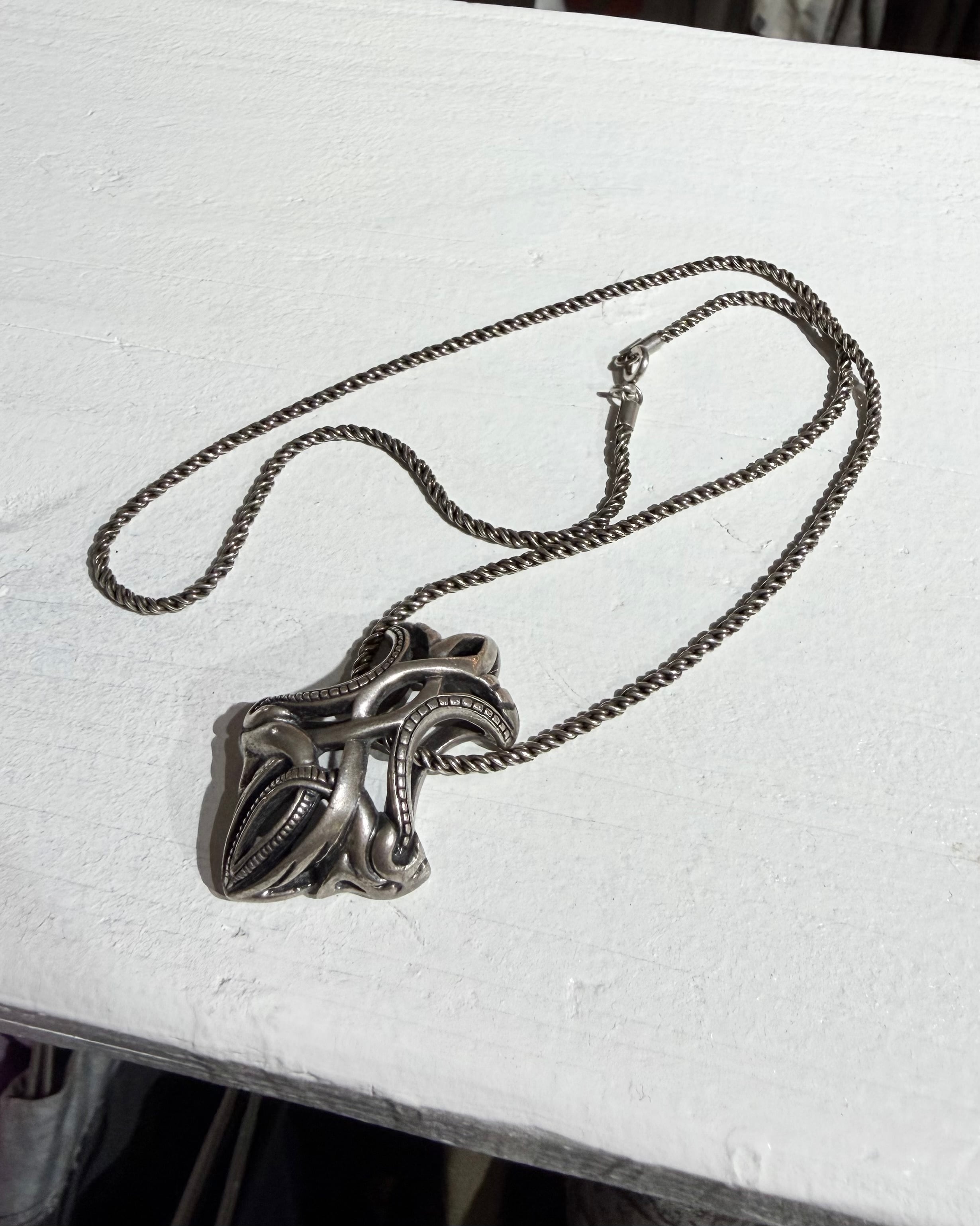 " Special - Silver 925 " Unknown Tribal motif Design vintage necklace
