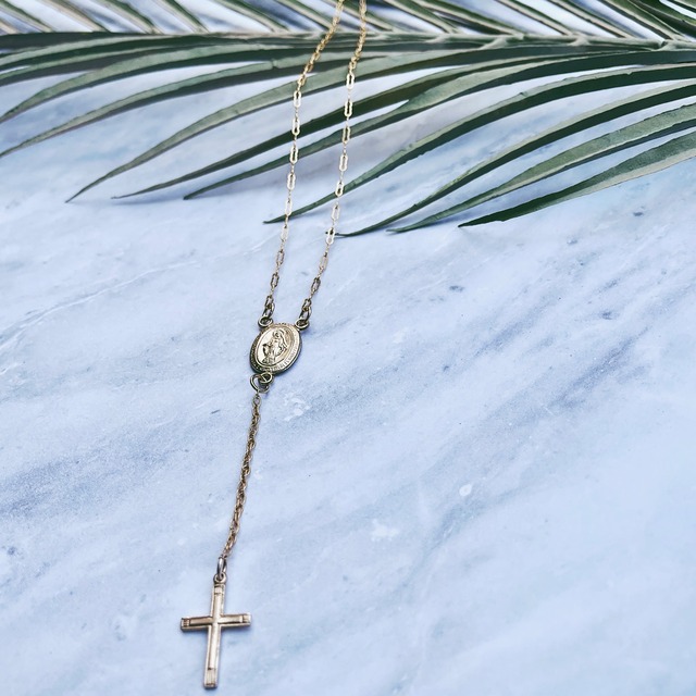 cross chain necklace 14kgf