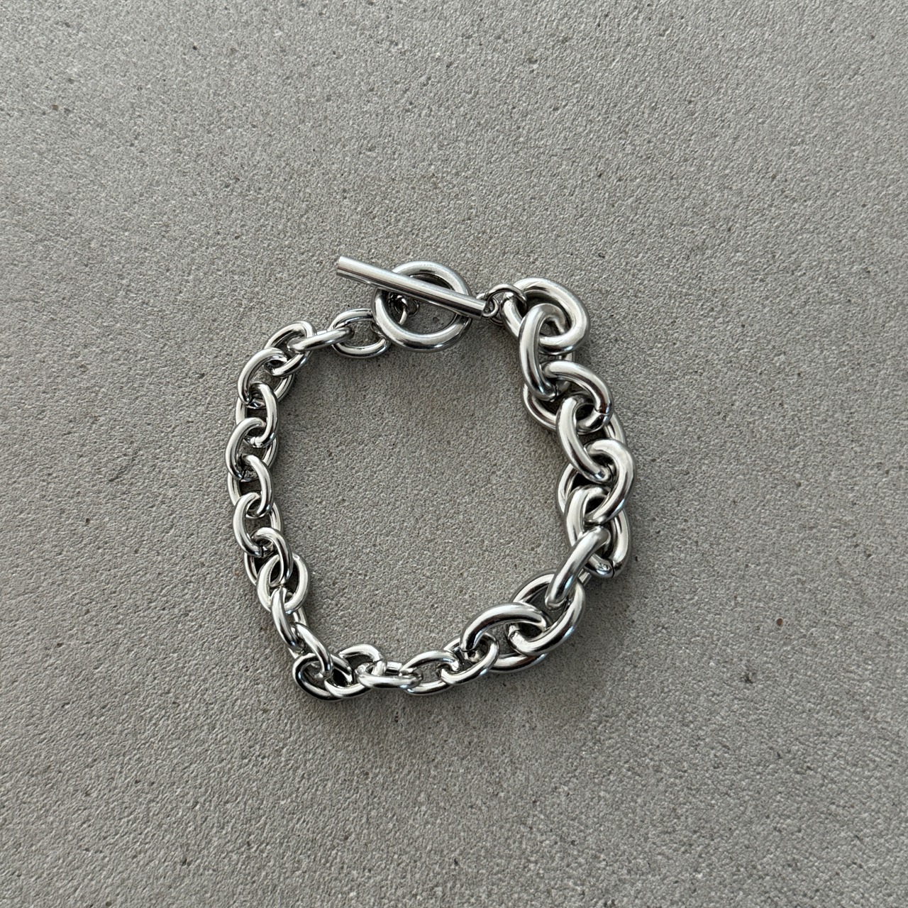 combi chain mantel bracelet/silver