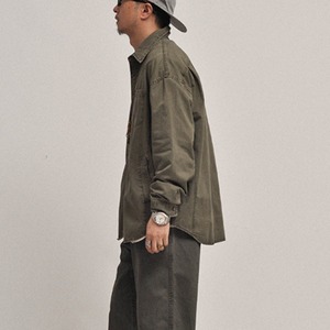 ピグメント ウォッシュ ワークシャツ A1708