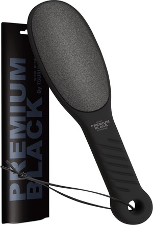 【努力特価】PREMIUM BLACK 踵 角質取り【皮膚科医共同】ブラック 粗/細両面 かかと ヤスリ 角質除去 軽石 かくしつ 足 ケア ツルラボ