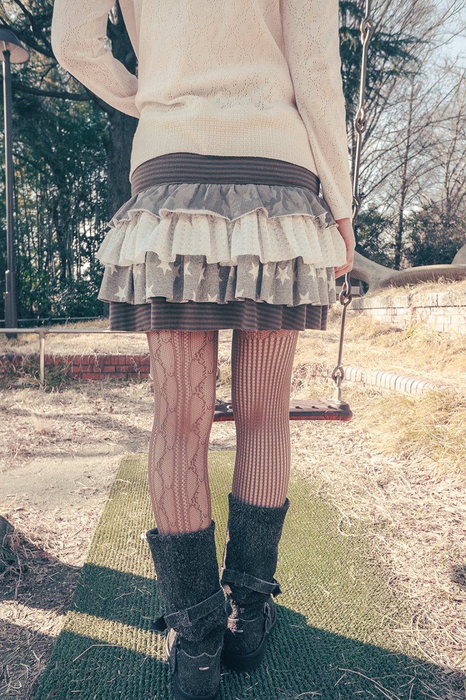 ☆TWICE チェヨン 着用！！【HUG YOUR SKIN】KangKang Layered Skirt