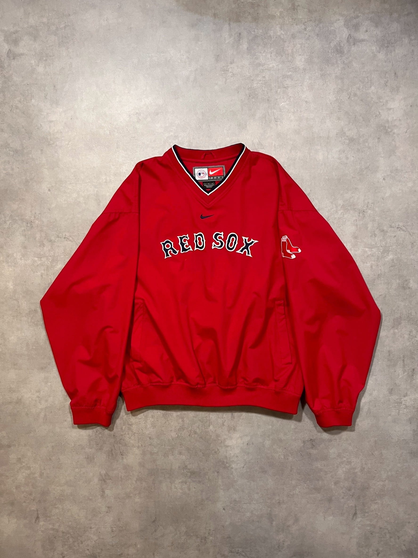 美品 NIKE RED SOX ナイキ レッドソックス プルオーバージャケット NIKE - レッドソックス ナイロン ジャケット メンズ XL / MLB