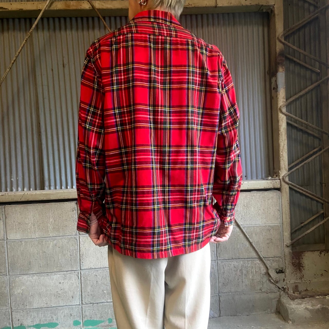 50年代 USA製 McGREGOR マックレガー タータンチェック柄 ナイロン  