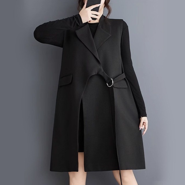 Modified sleeveless suit vest C0900