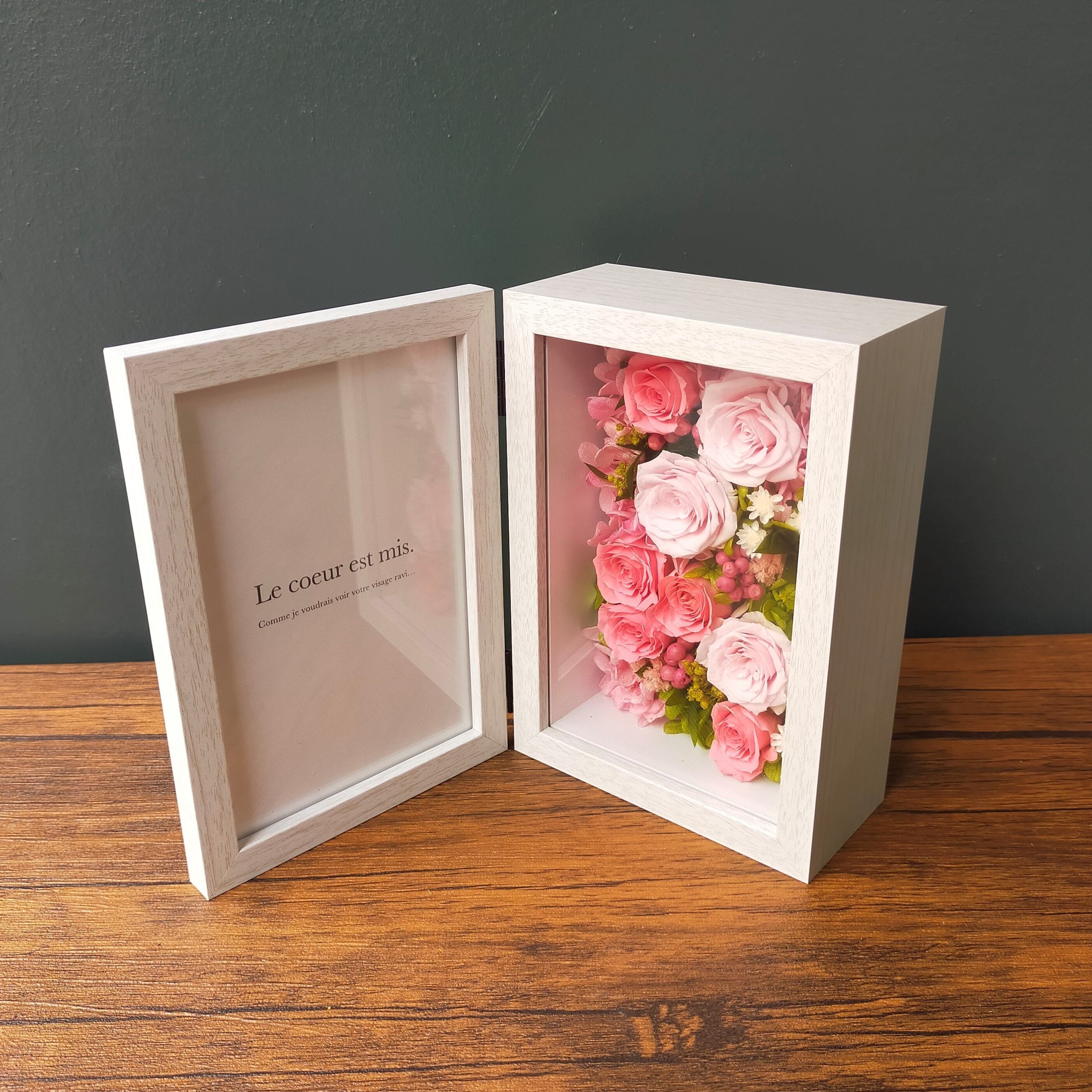 【美品】Elias  リボンフラワー  フォトフレーム① フラワーフォトフレーム | フィオーレ - airaka｜花飾りのアトリエ