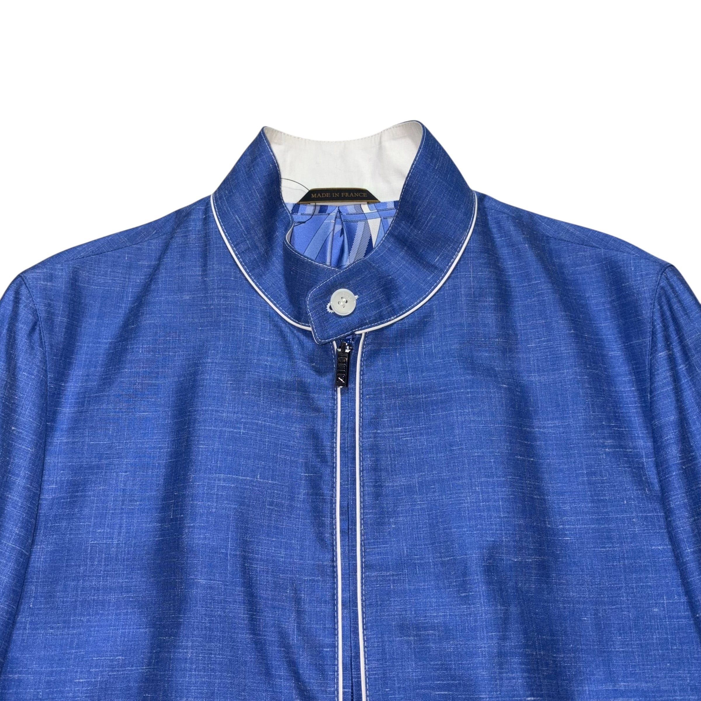 ZILLI leather switching cashmere silk drizzler jacket | NOIR ONLINE