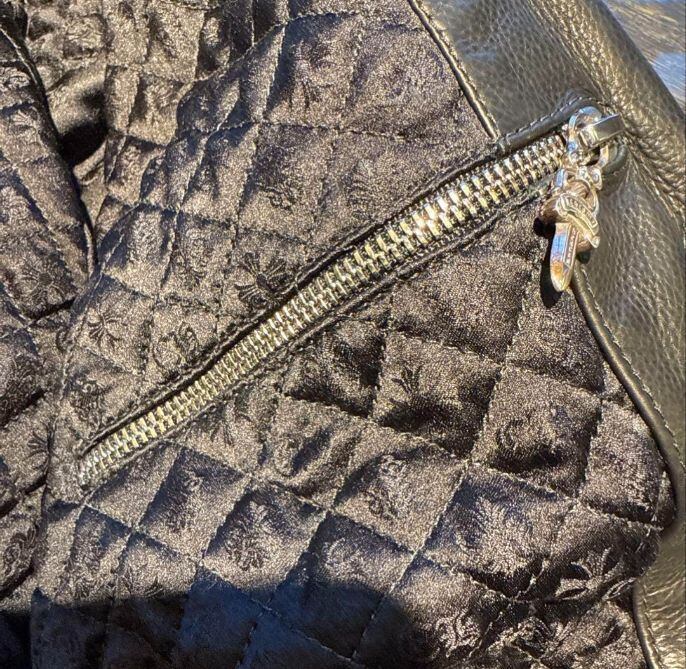 CHROME HEARTS クロムハーツ オールレザーレターマン ジャケット