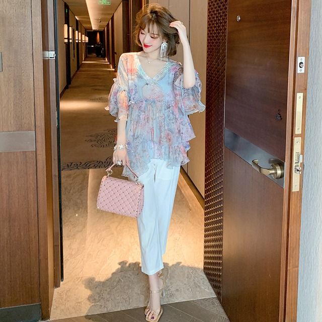 メタルバックルソリッド カラーパンツ レディースサマー ハイウェスト 夏物 ソリッドカラー MIUCO46493872870