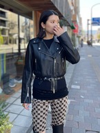 【23AW】3.1 Phillip Lim スリーワンフィリップリム  / FITTED BELTED LEATHER BIKER JACKET