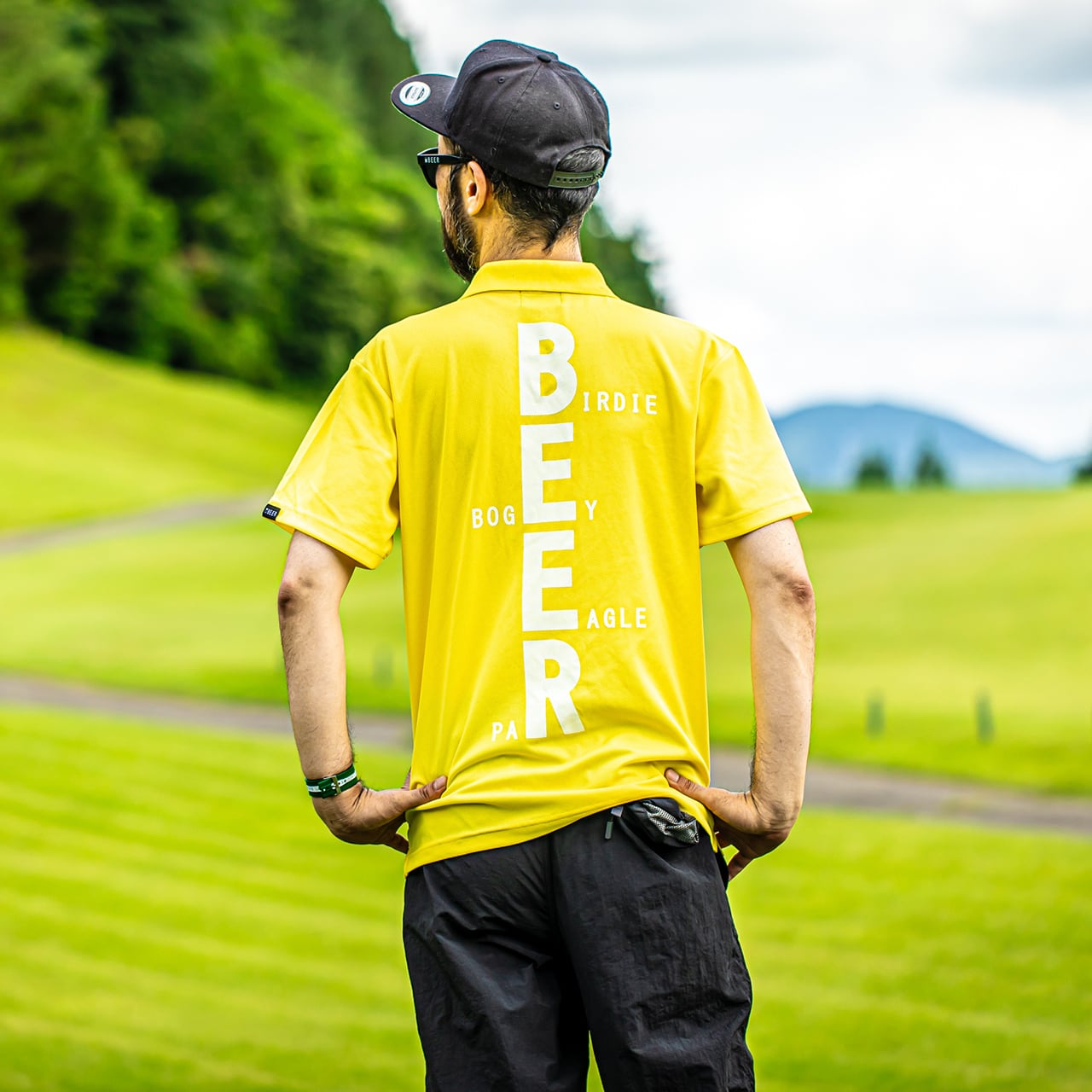 BEER ゴルフポロシャツ イエロー | BEER