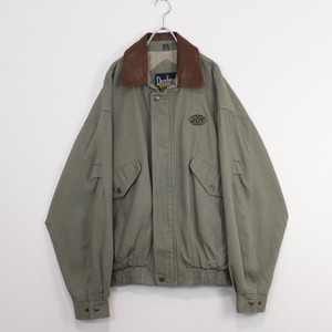 【act2】90s "Dunbrooke" Leather Collar Loose Jacket