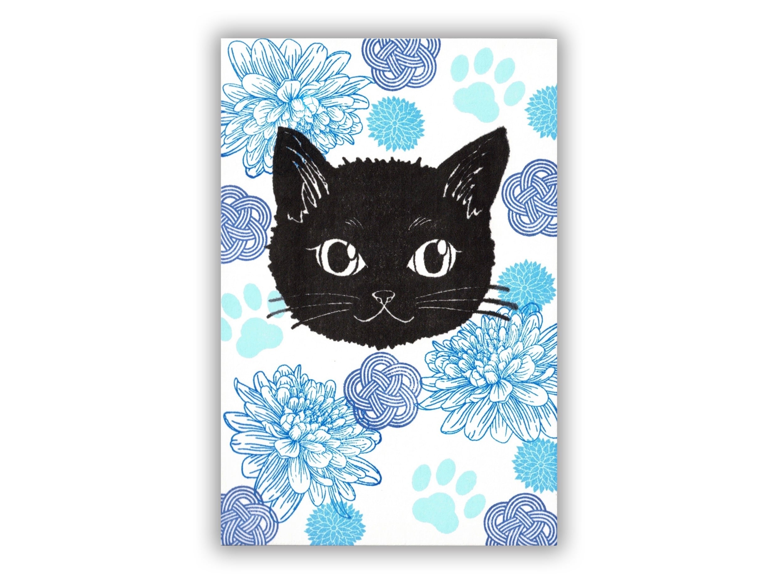 花猫御朱印帳・青 | 重蔵神社オンライン授与所