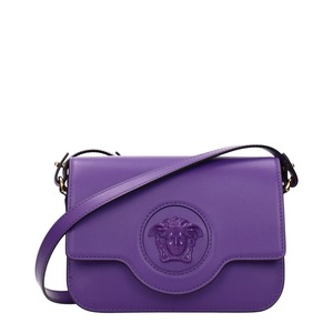 VERSACE ヴェルサーチ レディース クロスボディバッグ レザー パープル