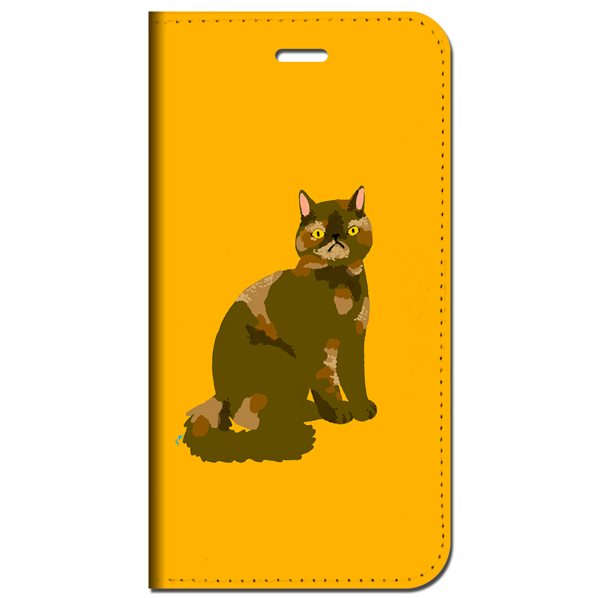 iPhone対応 スマホ 手帳型ケース ネコのミコ ポップ イラスト 【iPhone17 / iPhone16 / iPhone16e / iPhoneSE 他 iPhone各機種対応】 st41