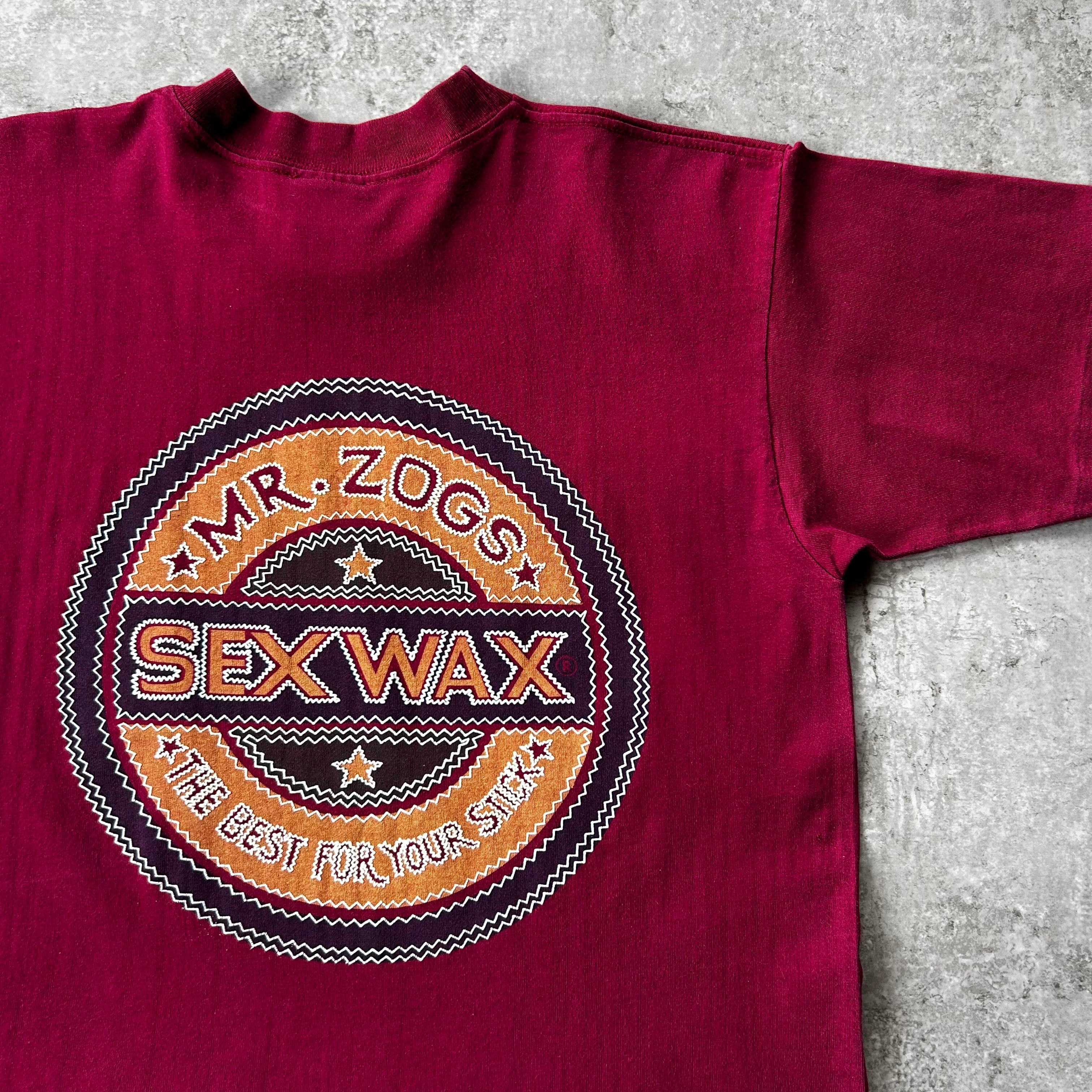 メンズ SEX WAX ロゴ入り イエロー Tシャツ L USA製 90s