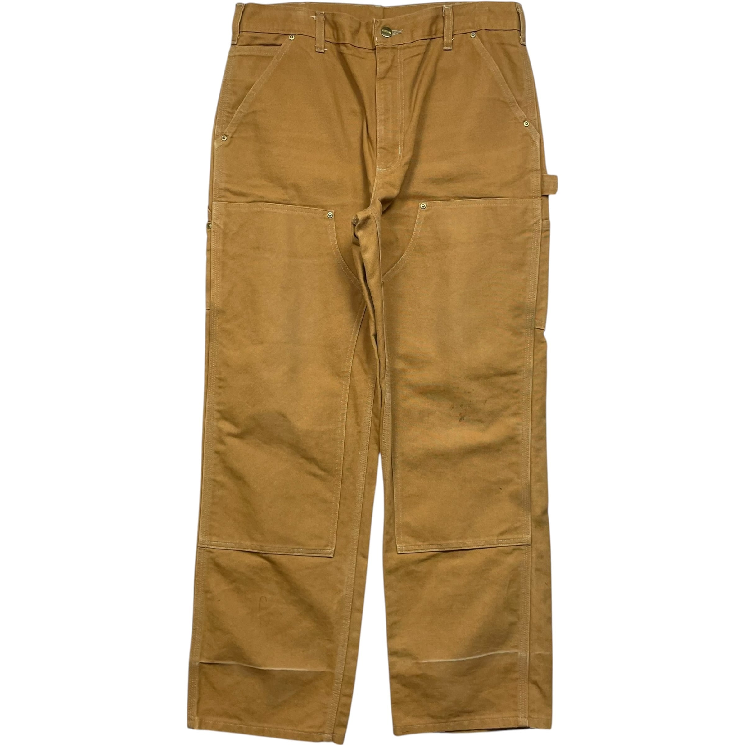 《実寸W35L30》Carhartt カーハート ダブルニー ワークパンツ ペインターパンツ フェード ベージュ USA製 no.10352
