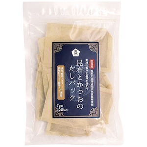 昆布とかつおのだしパック ７ｇ×１２　ムソー