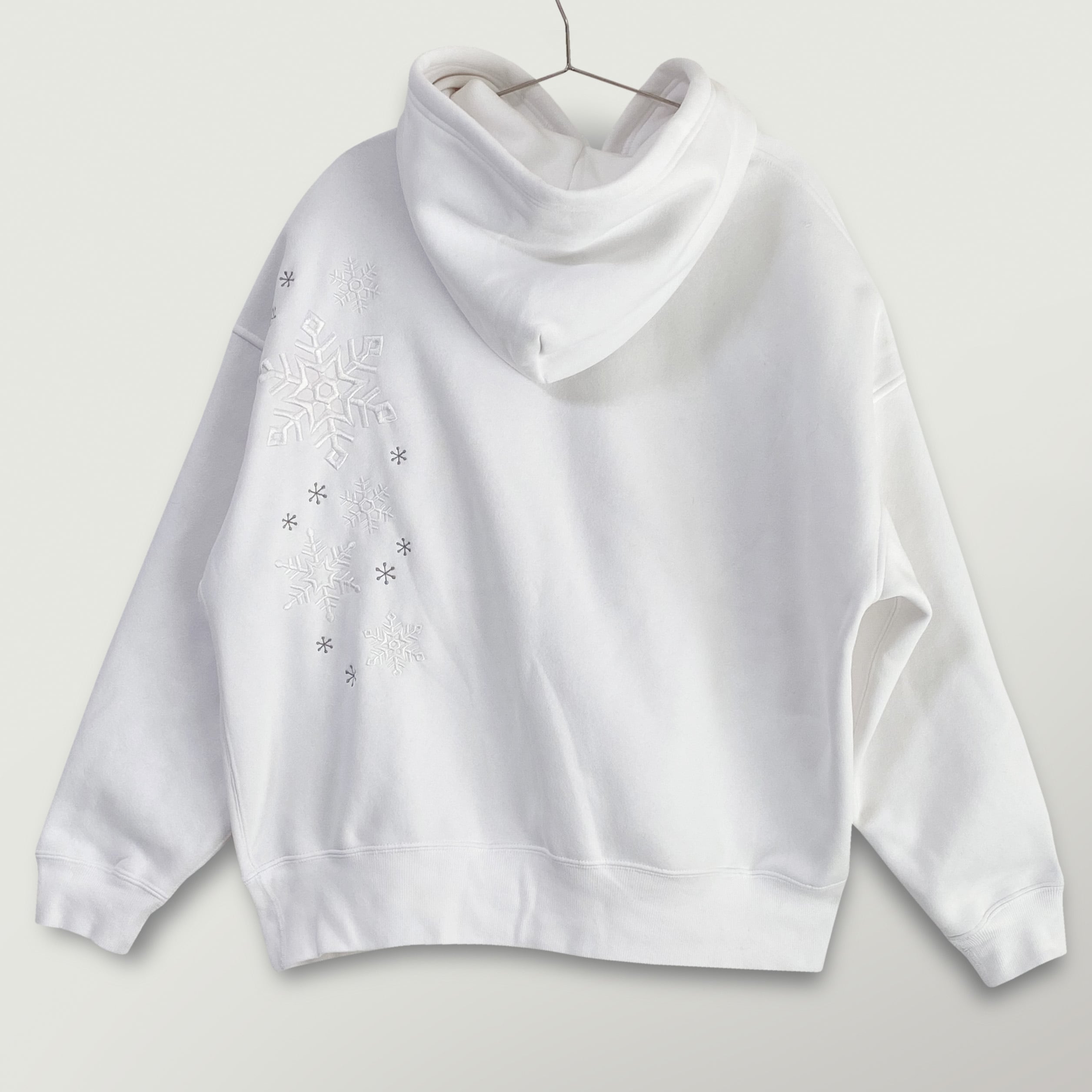 刺繍☆パーカー／雪の結晶たち（10oz裏起毛） | 440design