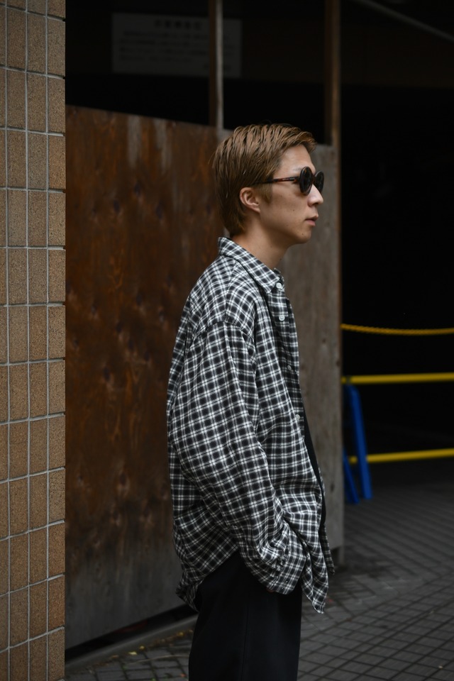 BAUTH / COTTON SILK CHECK SHIRTS (CHARCOAL CHECK)
