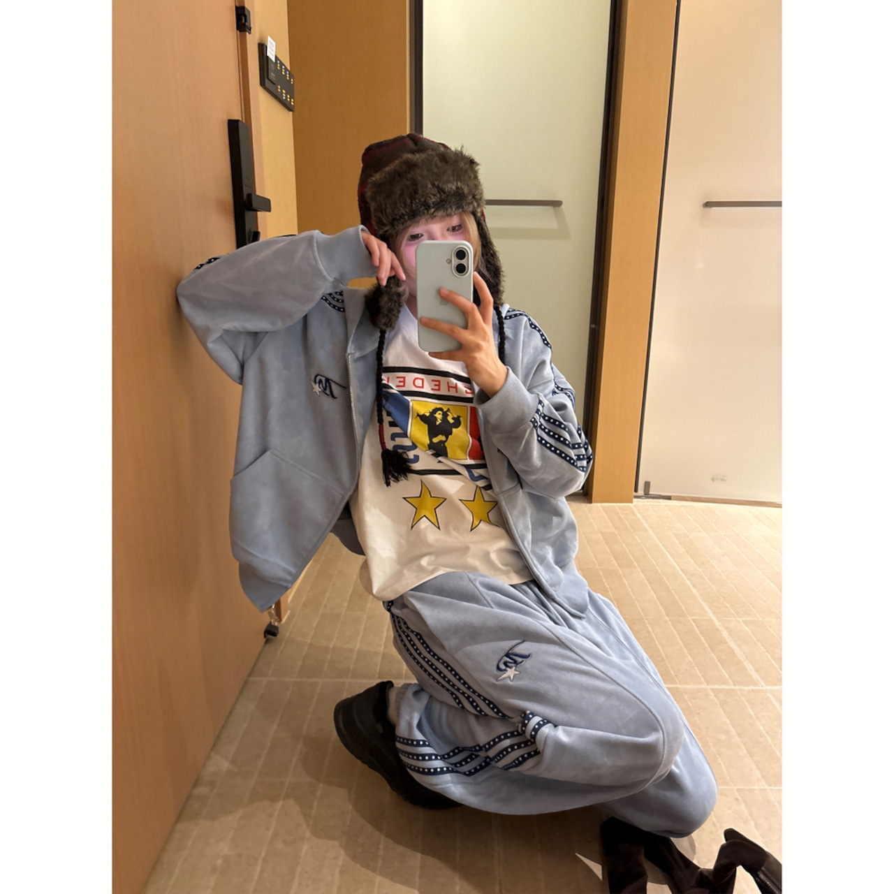 ストリート スエード セットアップ ジップパーカーT2017