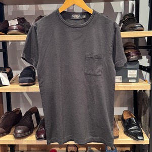 RRL POCKET T-SHIRT BLACK SOLID S