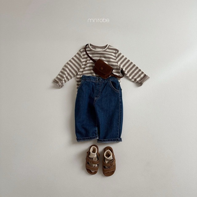 <LAST1>[即納]minirobe / mango stripe round T