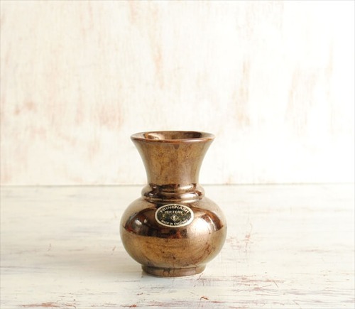 イングランド製 ヴィンテージ prinknash pottery 陶器の花瓶 花器 一輪挿し フラワーベース アンティーク_220607 ig2521